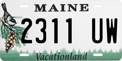 ME license plate 2311UW