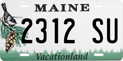 ME license plate 2312SU