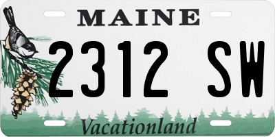 ME license plate 2312SW