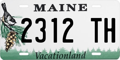ME license plate 2312TH