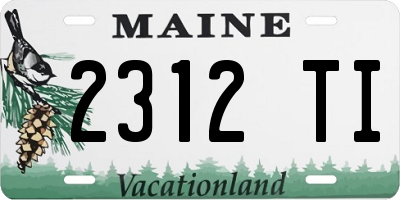ME license plate 2312TI