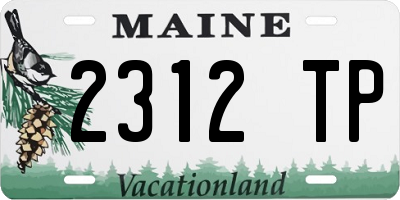 ME license plate 2312TP