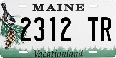 ME license plate 2312TR