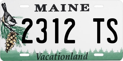 ME license plate 2312TS