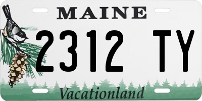 ME license plate 2312TY