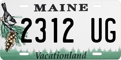ME license plate 2312UG