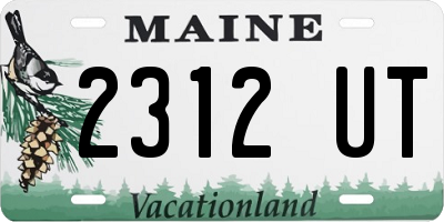 ME license plate 2312UT