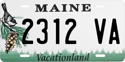 ME license plate 2312VA