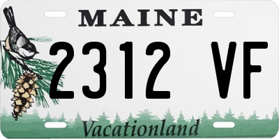 ME license plate 2312VF