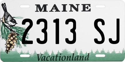ME license plate 2313SJ