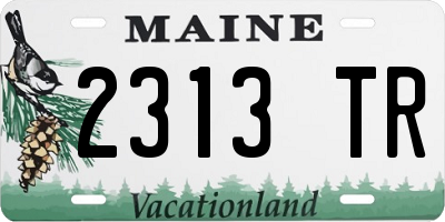 ME license plate 2313TR