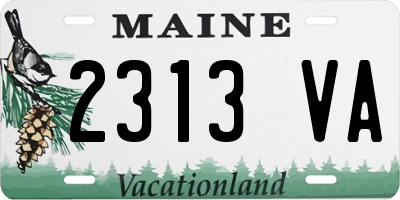 ME license plate 2313VA