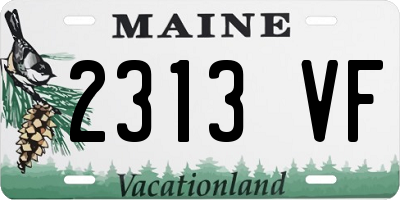 ME license plate 2313VF
