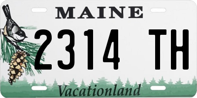 ME license plate 2314TH