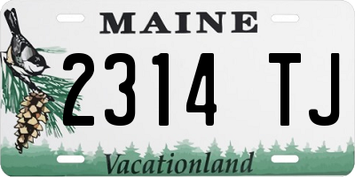 ME license plate 2314TJ