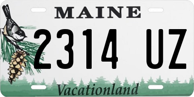 ME license plate 2314UZ