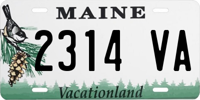 ME license plate 2314VA