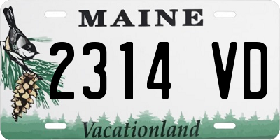 ME license plate 2314VD