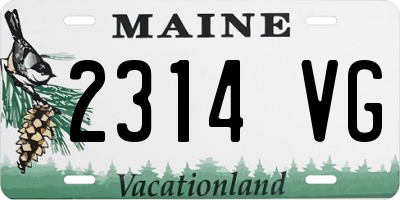 ME license plate 2314VG