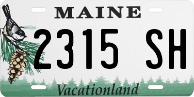 ME license plate 2315SH