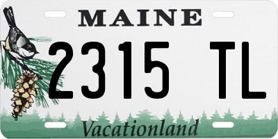 ME license plate 2315TL
