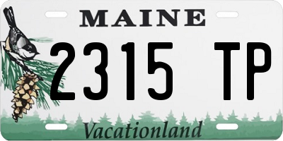ME license plate 2315TP