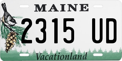 ME license plate 2315UD