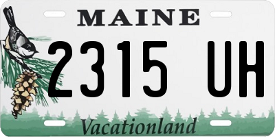 ME license plate 2315UH