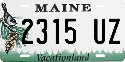 ME license plate 2315UZ