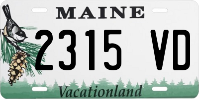 ME license plate 2315VD