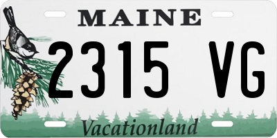 ME license plate 2315VG