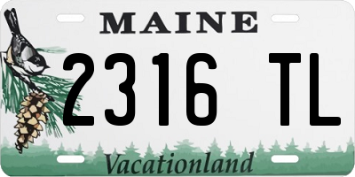 ME license plate 2316TL