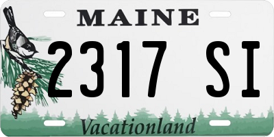ME license plate 2317SI
