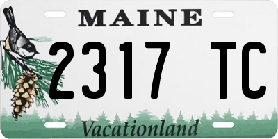 ME license plate 2317TC