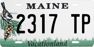 ME license plate 2317TP