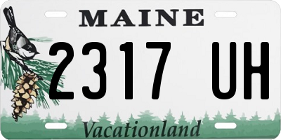 ME license plate 2317UH