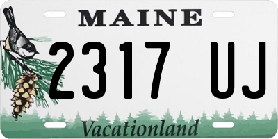 ME license plate 2317UJ