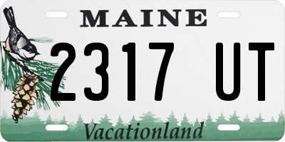 ME license plate 2317UT