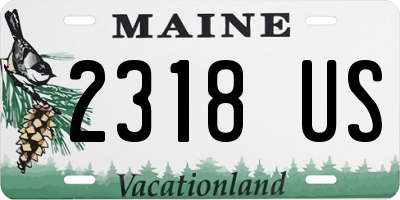ME license plate 2318US