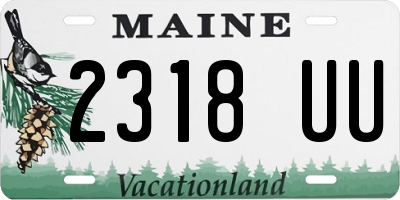 ME license plate 2318UU