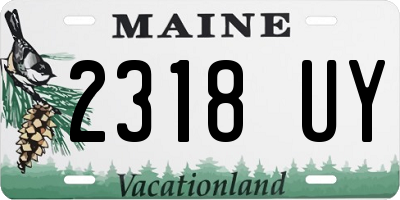 ME license plate 2318UY