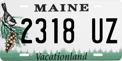 ME license plate 2318UZ