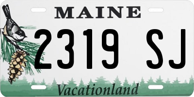 ME license plate 2319SJ