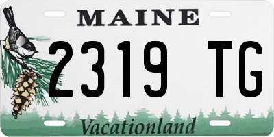 ME license plate 2319TG