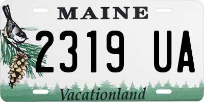ME license plate 2319UA