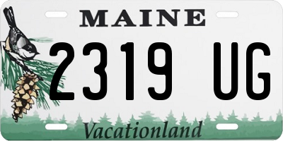 ME license plate 2319UG