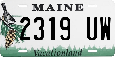 ME license plate 2319UW