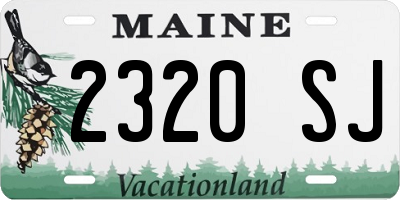 ME license plate 2320SJ