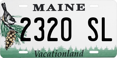 ME license plate 2320SL