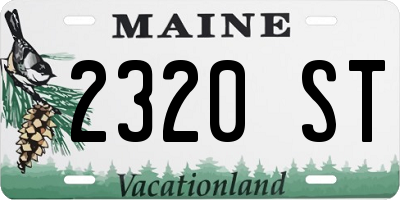ME license plate 2320ST